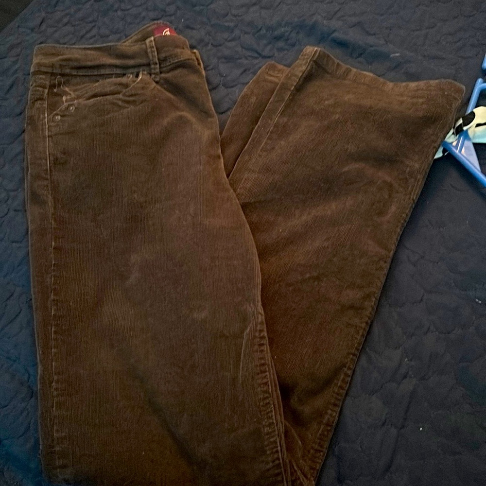Brown Corduroy straight leg pants